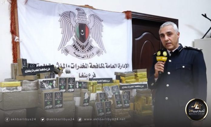 ضبط مخدر حشيش بقيمة “19” مليون دينار في بنغازي