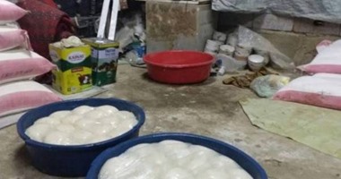ضبط لحوم وسلع غذائية مجهولة المصدر داخل مصنع غير مرخص بالقطامية