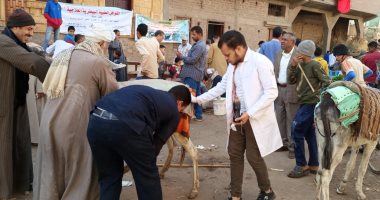 جامعة سوهاج تطلق قوافلها البيطرية الأسبوعية لقرية الرويهيب بمركز المنشاة