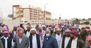 مسيرة حاشدة لمشايخ قبائل رأس سدر للحث على المشاركة فى إعادة الانتخابات.. صور