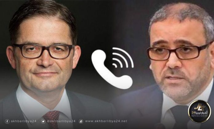 المشري والسفير الألماني يبحثان مستجدات الوضع في ليبيا