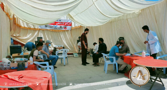 حملة تبرع في طبرق بمناسبة اليوم العالمي للتبرع بالدم