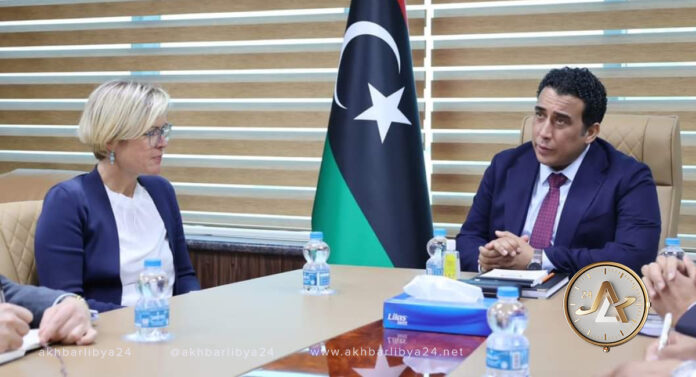 المنفي يوضح لهورندل موقف المجلس الثابت من الانتخابات